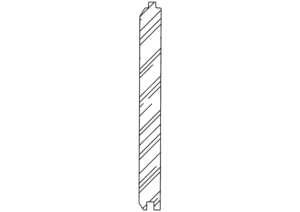 Illustration of a drill bit design.