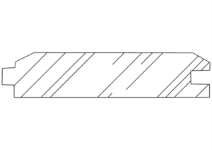 Geometric shape with diagonal lines pattern.