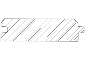 Geometric shape with diagonal lines pattern.
